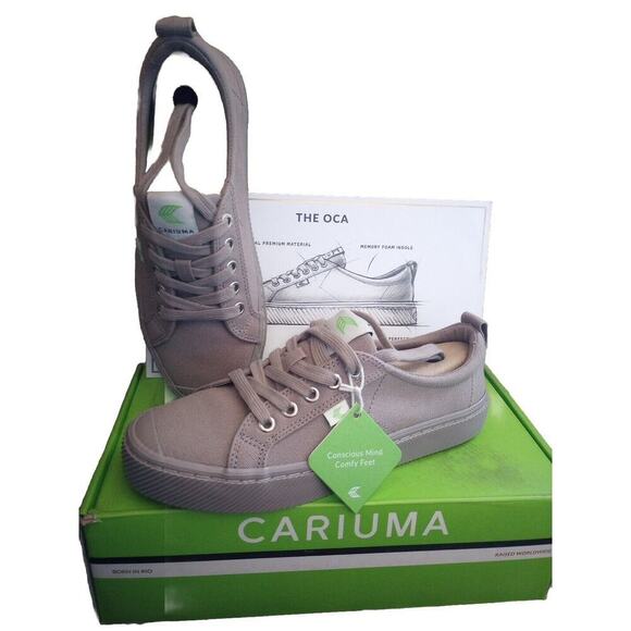 Cariuma OCA Low Gray All Mythic Canvas Shoes Womens Size 7/ M 5.5 Skate Sneaker - Picture 2 of 6